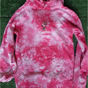 Womens Melodie by Melodie Perrault Pink TieDye Hoodie Size XS